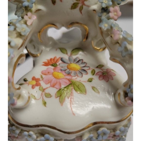 Vtg Walt Disney World Rauenstein‎ Porcelain Chair  Applied Flowers Germany - Picture 10 of 13